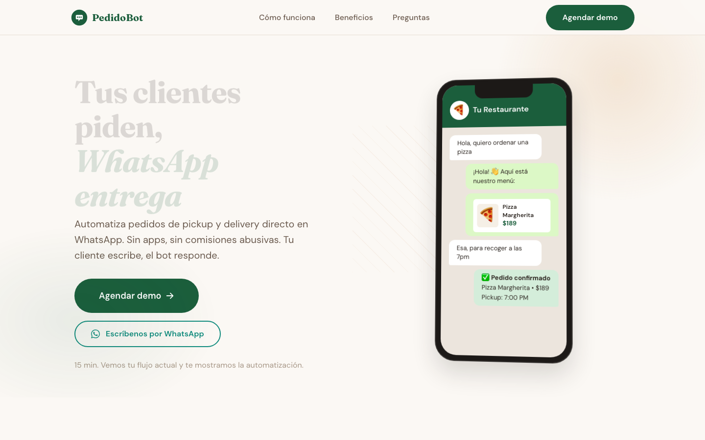 Pedidos por WhatsApp para Restaurantes sin Comisiones — Menú Digital ...